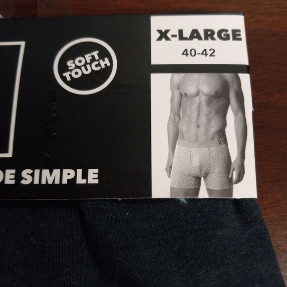 Basics Made Simple Size XL 40-42 Boxer Briefs Mens Pima Cotton Contour Pouch NEW - Picture 3 of 5